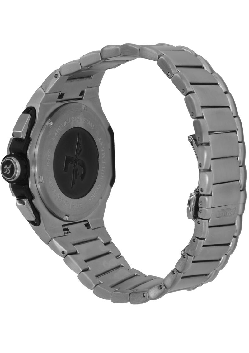 JOVIAL 1534 GSMC 03 E Men's Multifunction Watch, Day and Date, Black Dial, Quartz, , Metal Band,43mm - Image 3